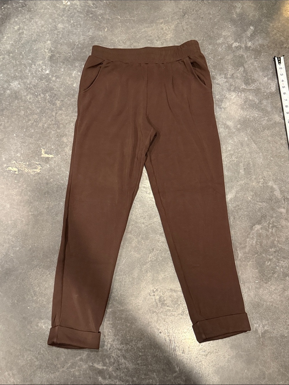 Varley coffee bean brown Pull-On sweatpants rolled cuff pant